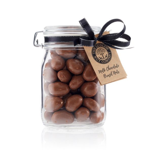 Large Gift Jar - Belgian Chocolate Brazil Nuts - 750g
