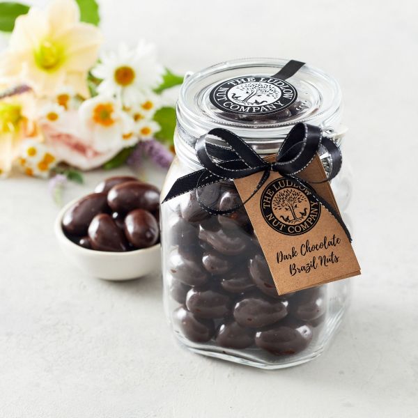 Large Gift Jar - Dark Chocolate Brazil Nuts - 800g